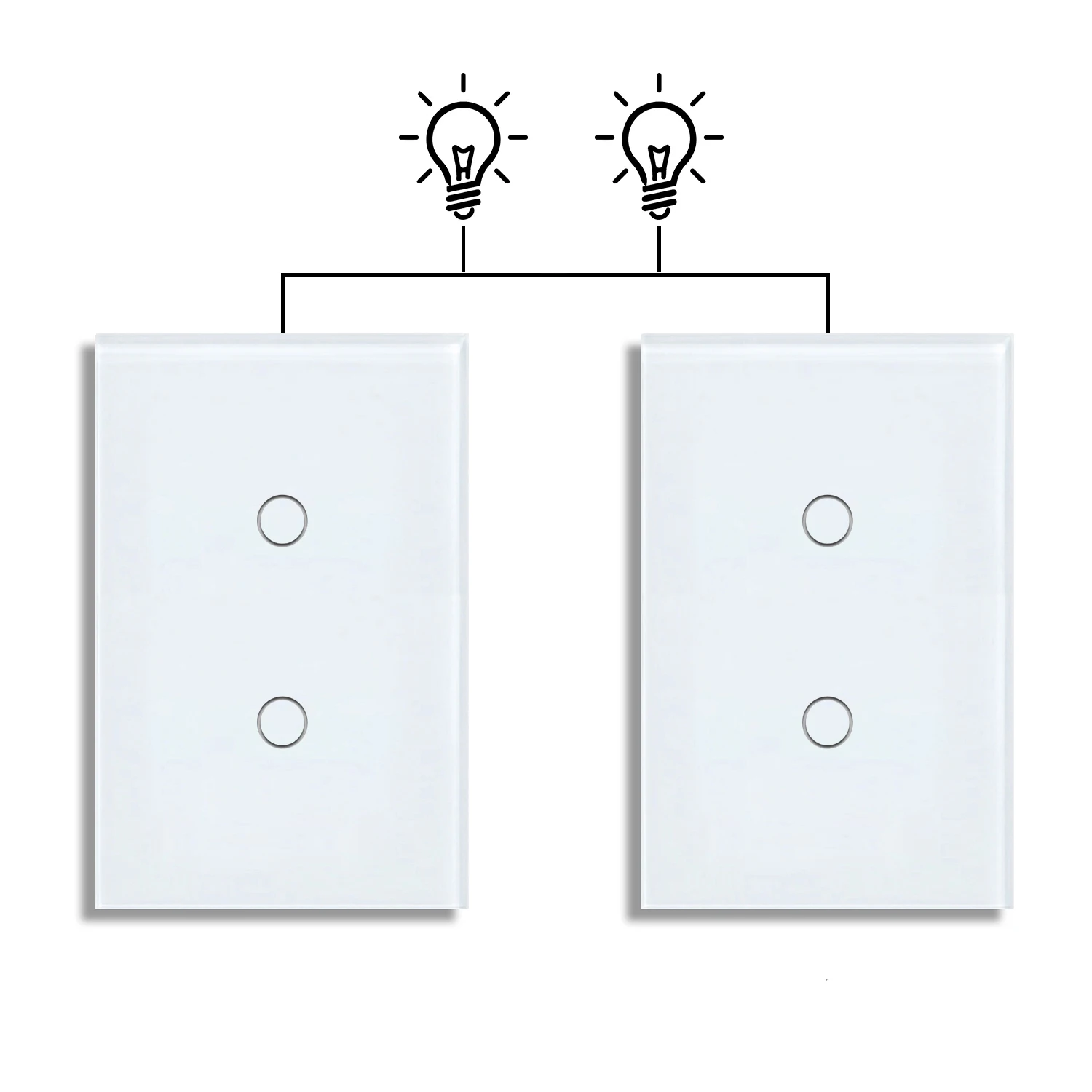 

1 шт., 1-канальный 2-канальный 3-позиционный настенный переключатель, сенсорный двойной переключатель управления, используемый для США BR AU, переключатель для деревенской лестницы, спальни, 118 мм