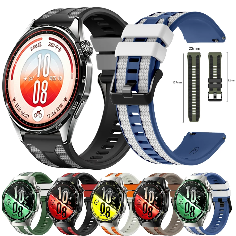 22mm Official Silicone Band for Huawei Watch GT7 Pro GT6 Pro GT7 6 5 4 46mm Wristband Huawei Watch Ultimate 2 GT Runner 2 Strap