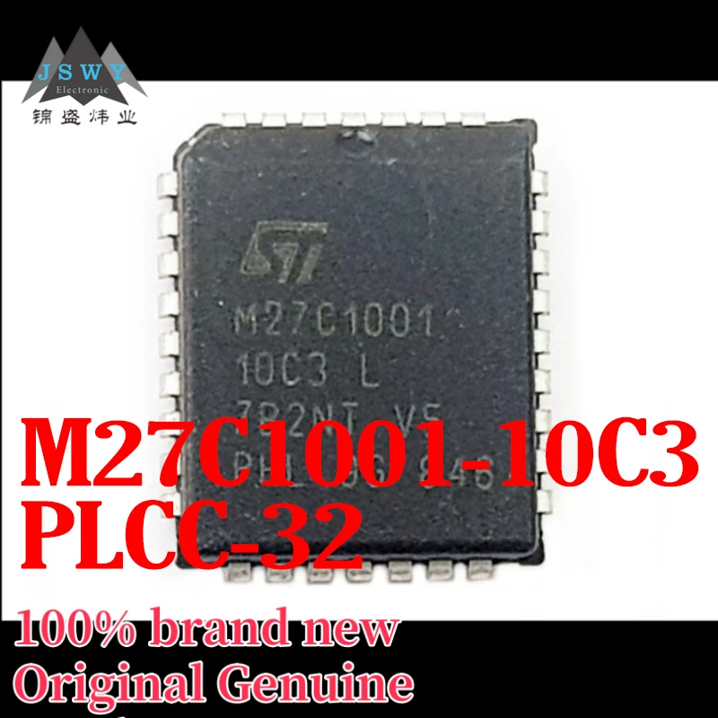 

(2/30 pieces) M27C1001-10C3 M27C1001 packaged PLCC32 memory chip, original stock, free shipping.