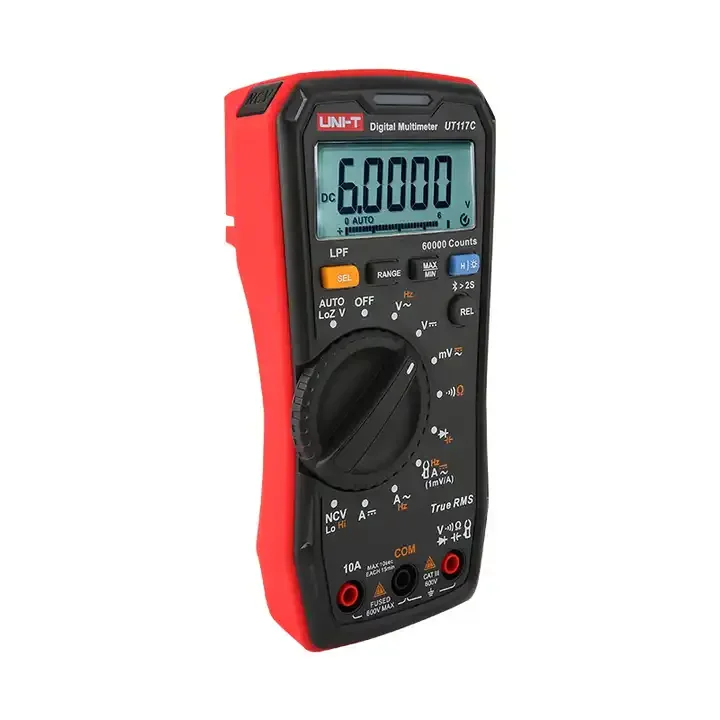 UT117C High-precision True RMS 60000 Digits Digital Multimeter AC/DC Current Voltage 600V 10A Auto-Range Tester UTCS06A
