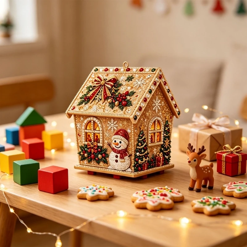 diy-christmas-cottage-jewels-art-craft-set-adhesive-jewels-wooden-ornament-for-tabletop-or-hanging-seasonal-indoor-display-a2ub