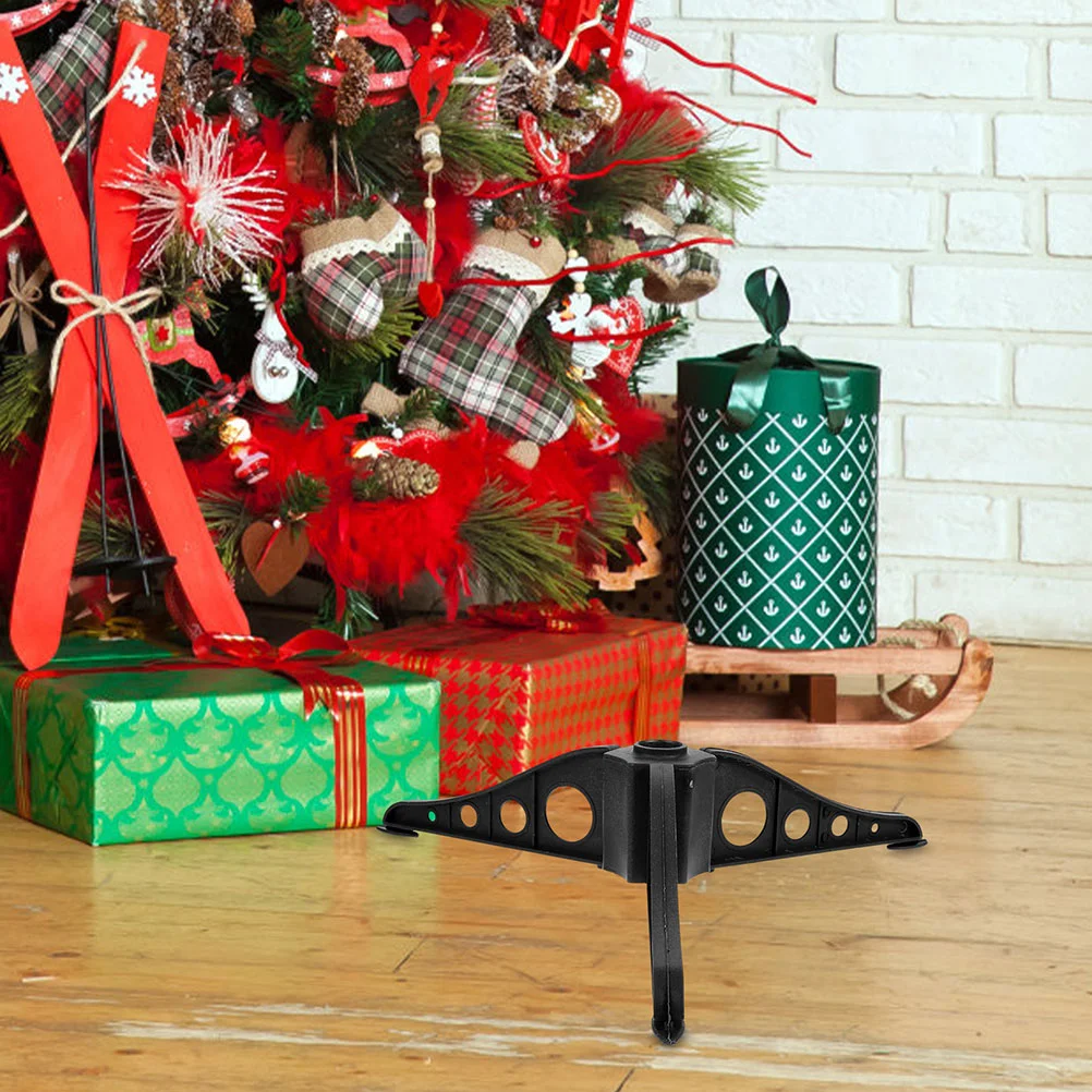 2 Pcs Christmas Tree Base Bracket Legs Stand Artificial Black Umbrella Plastic Xmas Sturdy Support