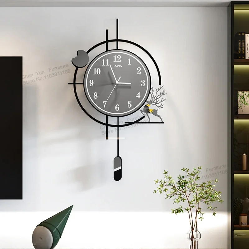 Living Room Study Wall Clocks Fashion Modern Home Decor Decoration Fitment Wall Clocks Originality Sway Wandklok In De Woonkamer