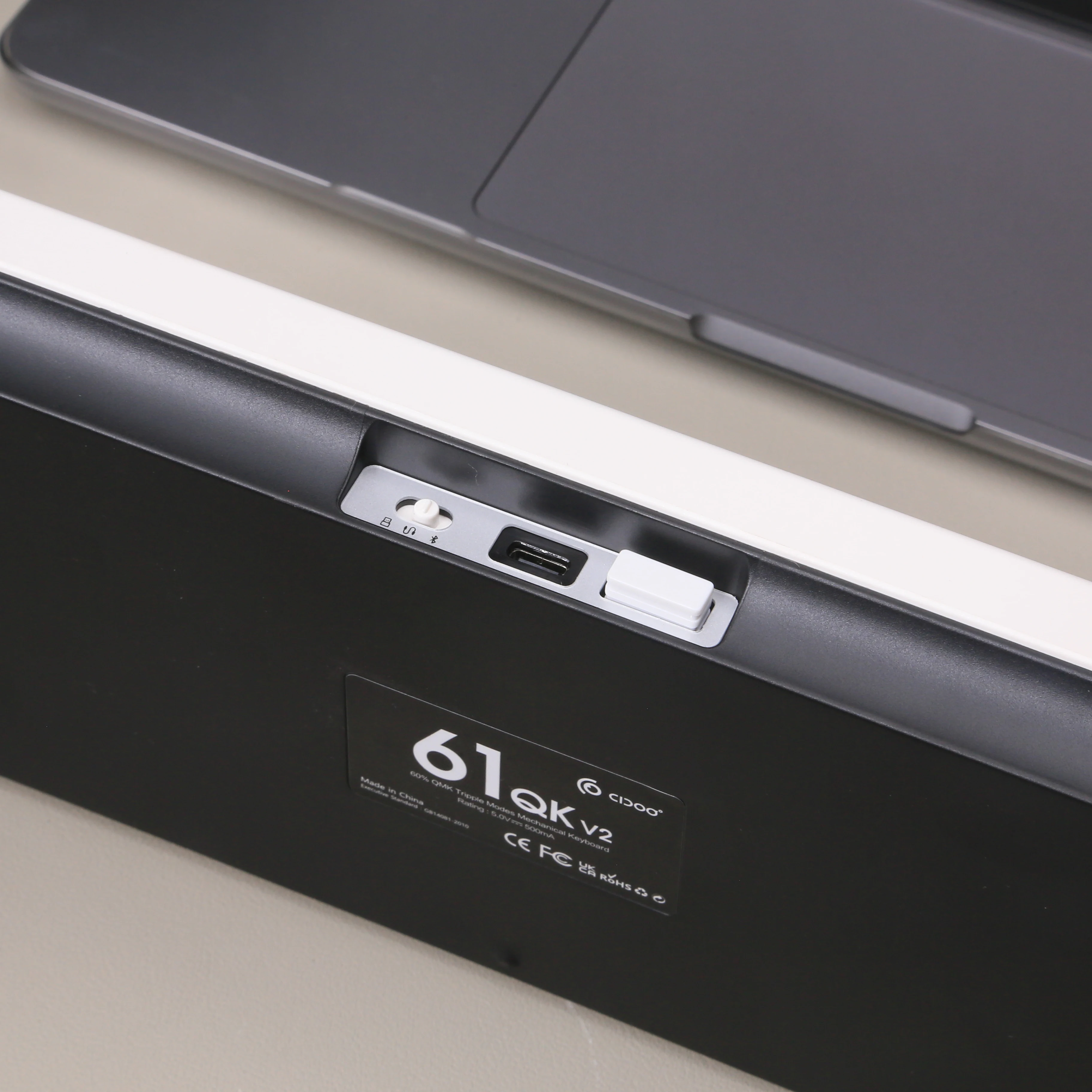 QK61 Mechanical Keyboard  RGB Backlit Gasket Structure 3-Mode 2.4G Bluetooth Wireless  Hot Swap Keyboard for VIA/QMK