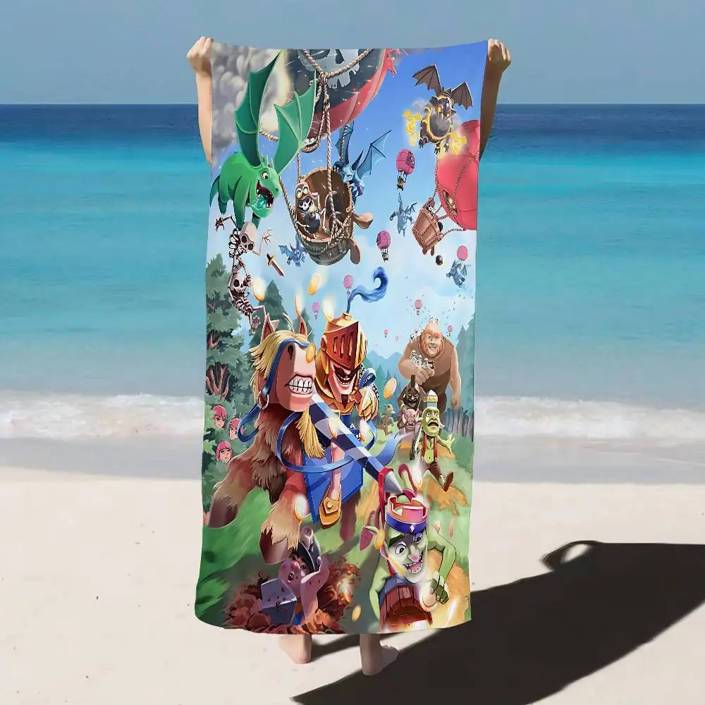 Game C-Clash Royales Big Microfiber Beach Towels Quick Dry Towel Sand Beach Towels Pool Towel for Travel Swim Pool Yoga