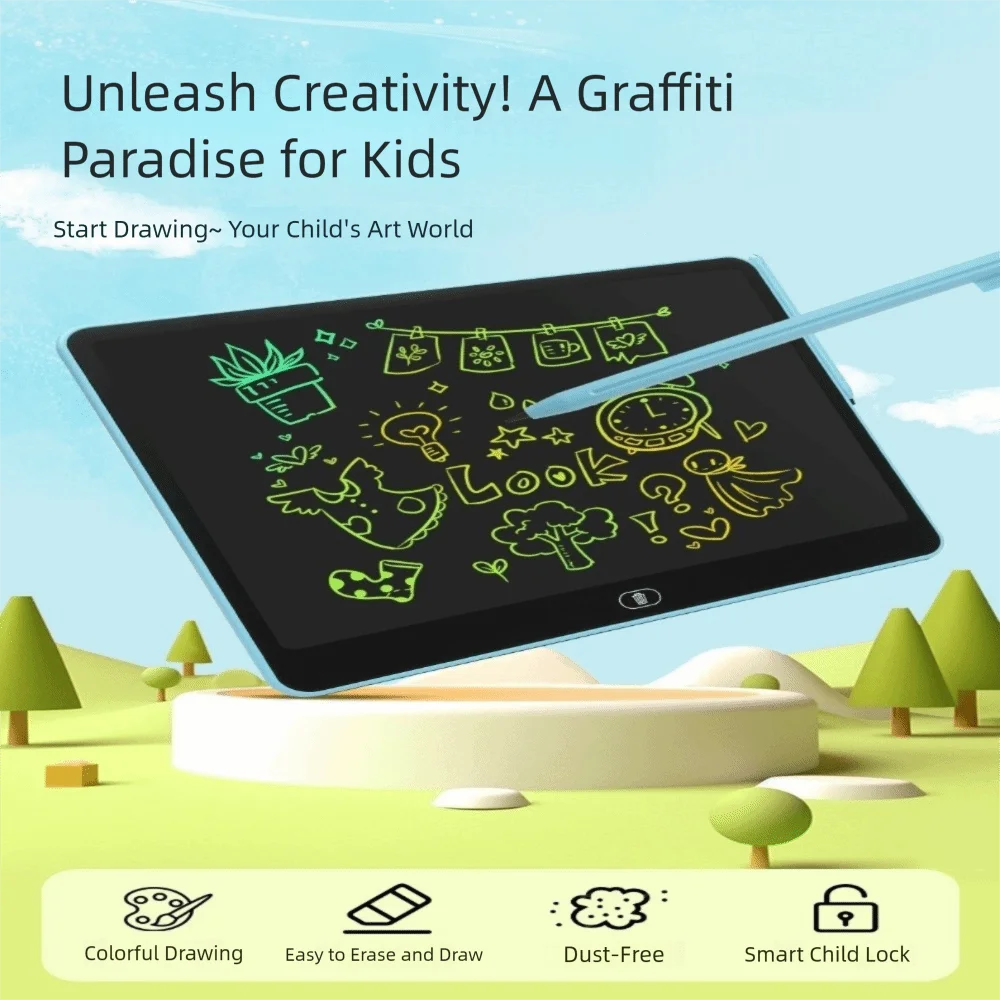 Gifts 11 in LCD Writing Tablet Colorful Erasable Educational Toys Writing Pad Birthday