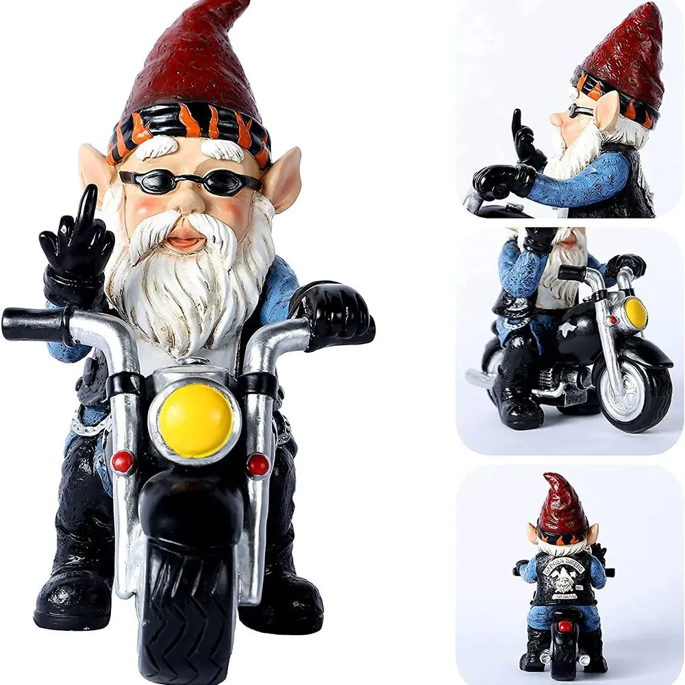 Funny Garden Resin Sculpture Gnome Statue Lawn Figurine Dwarf Ornament