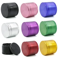 40/50/63mm 4-Layer Zinc Alloy Herbal Hemp Grinders for Smoking Metal Tobacco Cutting Pipe Accessories Smoking Pips Herb Mills