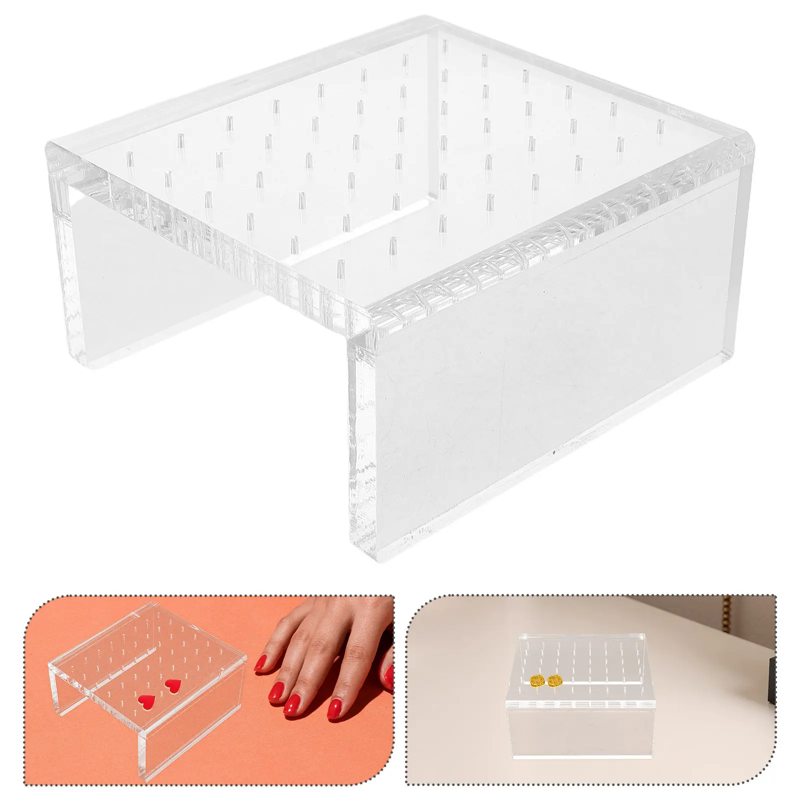 

Acrylic Earring Display Board Transparent Organizer Stand Lightweight Jewelry Display for Retail Counters Trade Shows