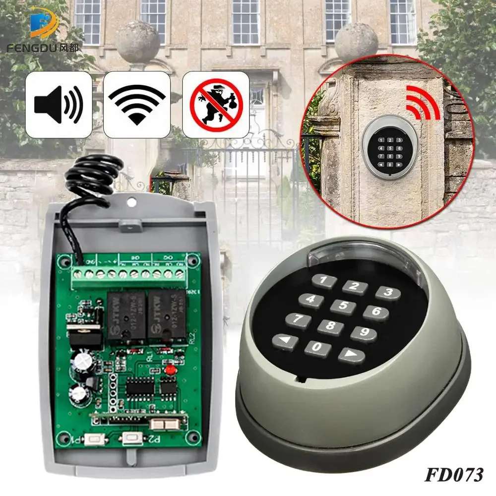 

433MHZ Rolling code Wireless Numeric keypad for home gate automation door openers