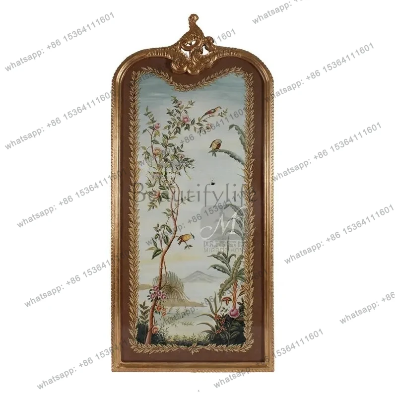 

New Arrivals Hand painted oil painting peacock European stle picture frame lobb background wall decorative entrance painting