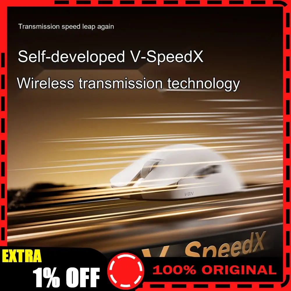 VGN Dragonfly F2 GT Mouse Tri‑Mode Wireless Mouse Lightweight Ergonomic Tri-Mode for PC Laptop Competitive Esports Gaming Office