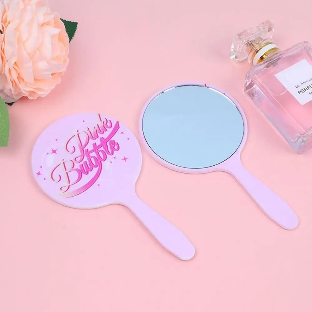 MIni with Handle Handheld Makeup Mirror Anti-fall High-definition Makeup Vanity Mirro Round Ins Hand Compact Mirror Home