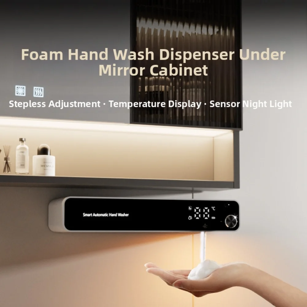 

USB Powered Automatic Soap Dispenser with Contactless Hand Sensor and Adjustable Foam Levels for Kitchen and Bathroom Use