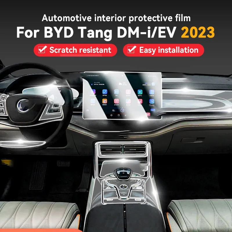 

For BYD TANG EV DMI 2023 2022 Accessories Gearbox Panel Dashboard Navigation Automotive Interior Screen TPU Protective Film