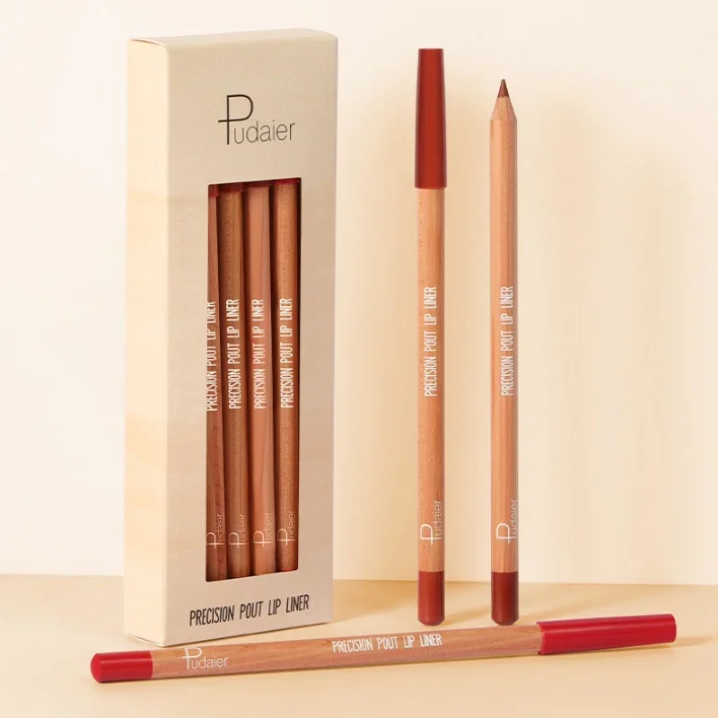 Pudaier Velvet Matte Mousse Plump Lip Liner ชุดกันน้ํา Long Lasting Fast แห้งเม็ดสีสูง 12pcs Lip Liner ดินสอชุด