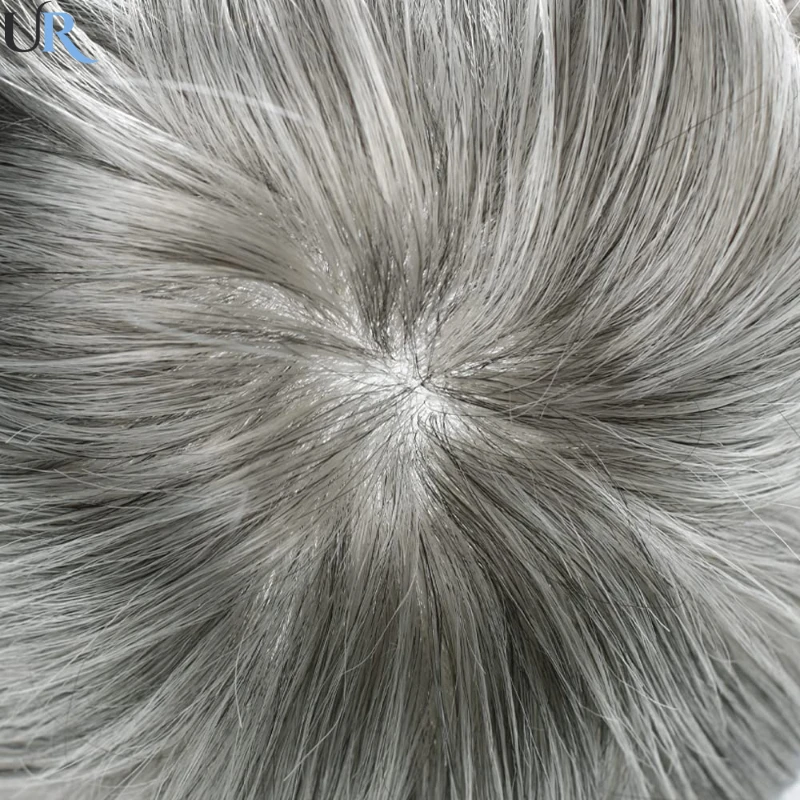 Natural Bronw Male Hair Prosthesis 0.1mm Skin Toupee Men Durable Wigs For Men 100% Human Hair System Unit Capillary Prosthesis