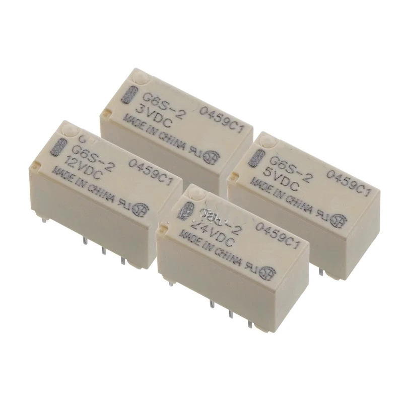 G6S-2-3VDC G6S-2-5VDC G6S-2-12VDC, relé de señal de 8 pines, 5V, 12V, 24V, 2A, Mini interruptor de señal