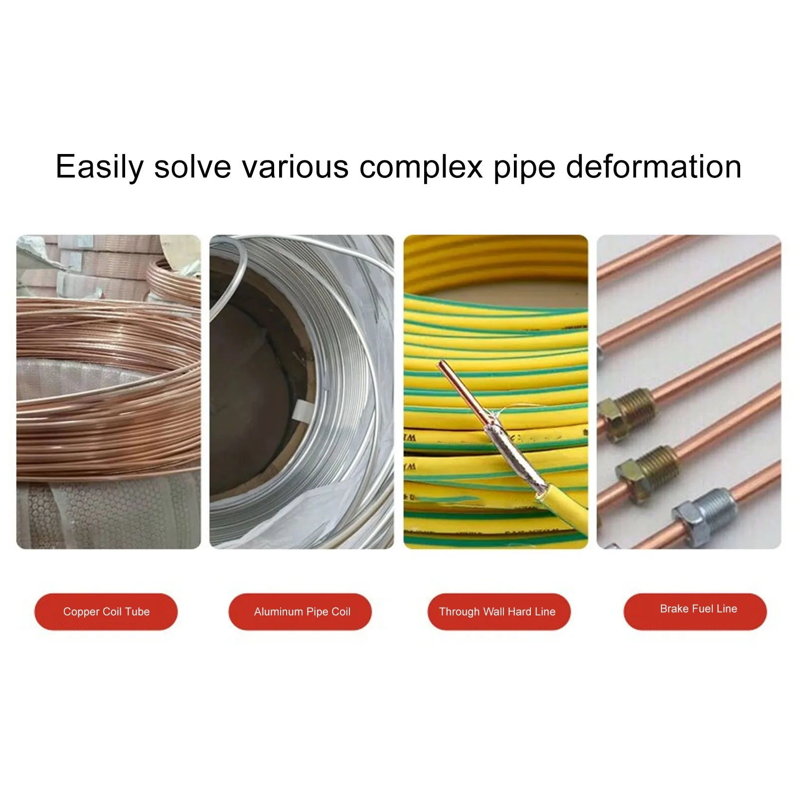 Roller Straightening Tool 1/4in Tubing Straightener Stable Sliding Accurate Locating High Efficiency for Copper Aluminum Tubes