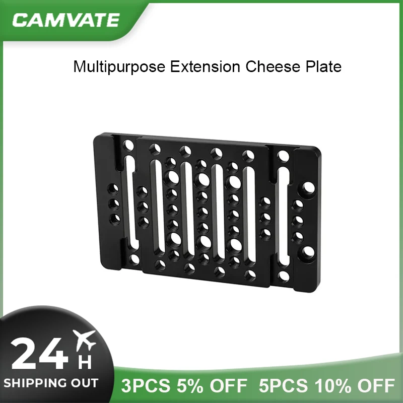 CAMVATE Switching Plate Multipurpose Extension Cheese Plate With Built-in Shoe Mounts 1/4