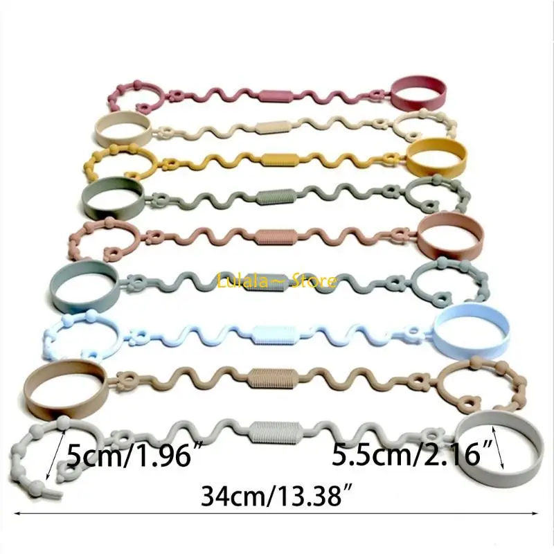 y4qa baby anti-drop strap silicone pacifier chain toy toy toy hanging rope lanyard