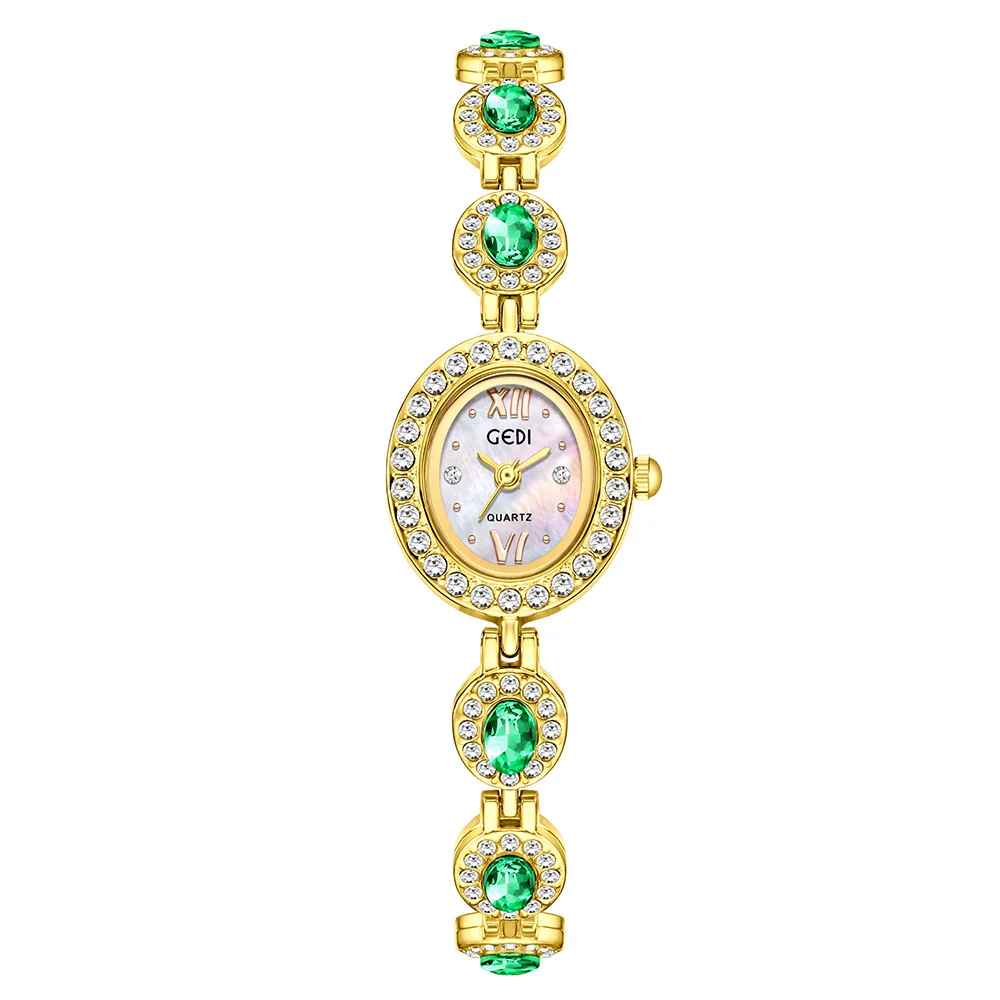 ZH190 سوار الموضة ساعة نسائية خفيفة فاخرة المياه الماس كوارتز ساعة فنية رائعة ساعة هدية ، ساعات للمرأة