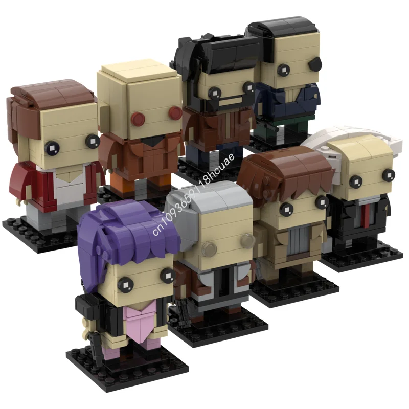 1030pcs MOC Section 9 Members Ghost The Shell Stand Brickheadz Model Christmas Gifts Building Toys Blocks Architecture Education