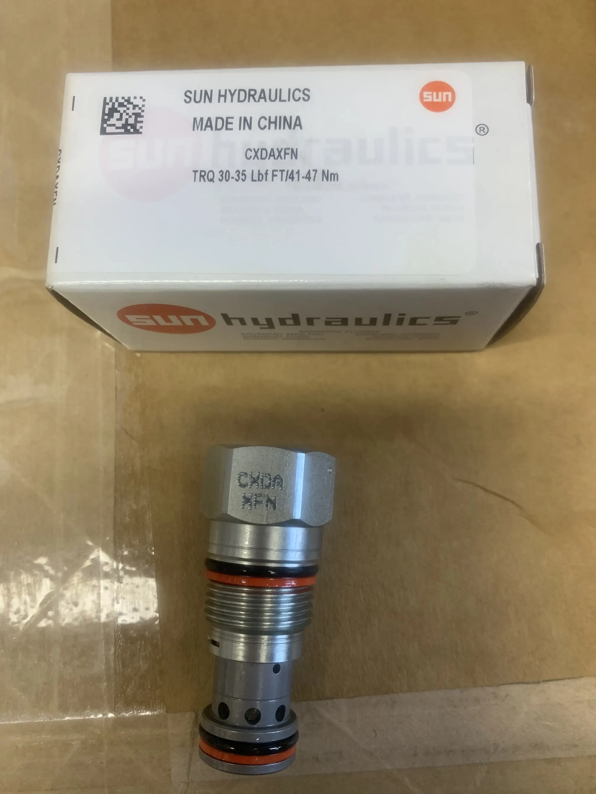 CXDA-XFN CXDAXFN CXDA XFN SUN Hydraulics Original Genuine Product Free Flow Nose to Side Check Valve  Stock Cartridge Valve