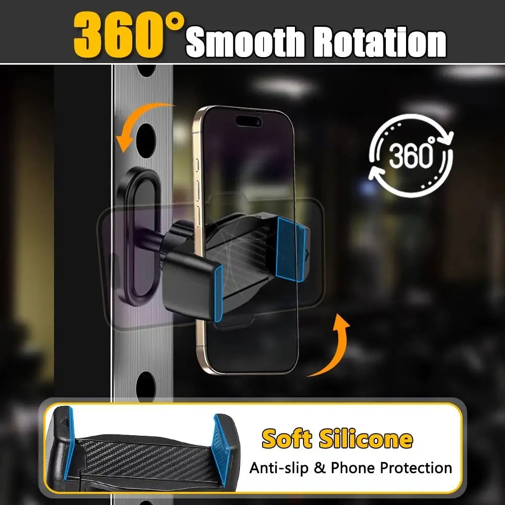 

Magnetic Phone Holder For Gym Golf Cart, 360° Rotatable Mount Adjustable For I-Phone Sam-S-Ung Compatible With IPhone, Android Phone, Gift For Birthday, Family, Friends Phone Stand Phone Accessories