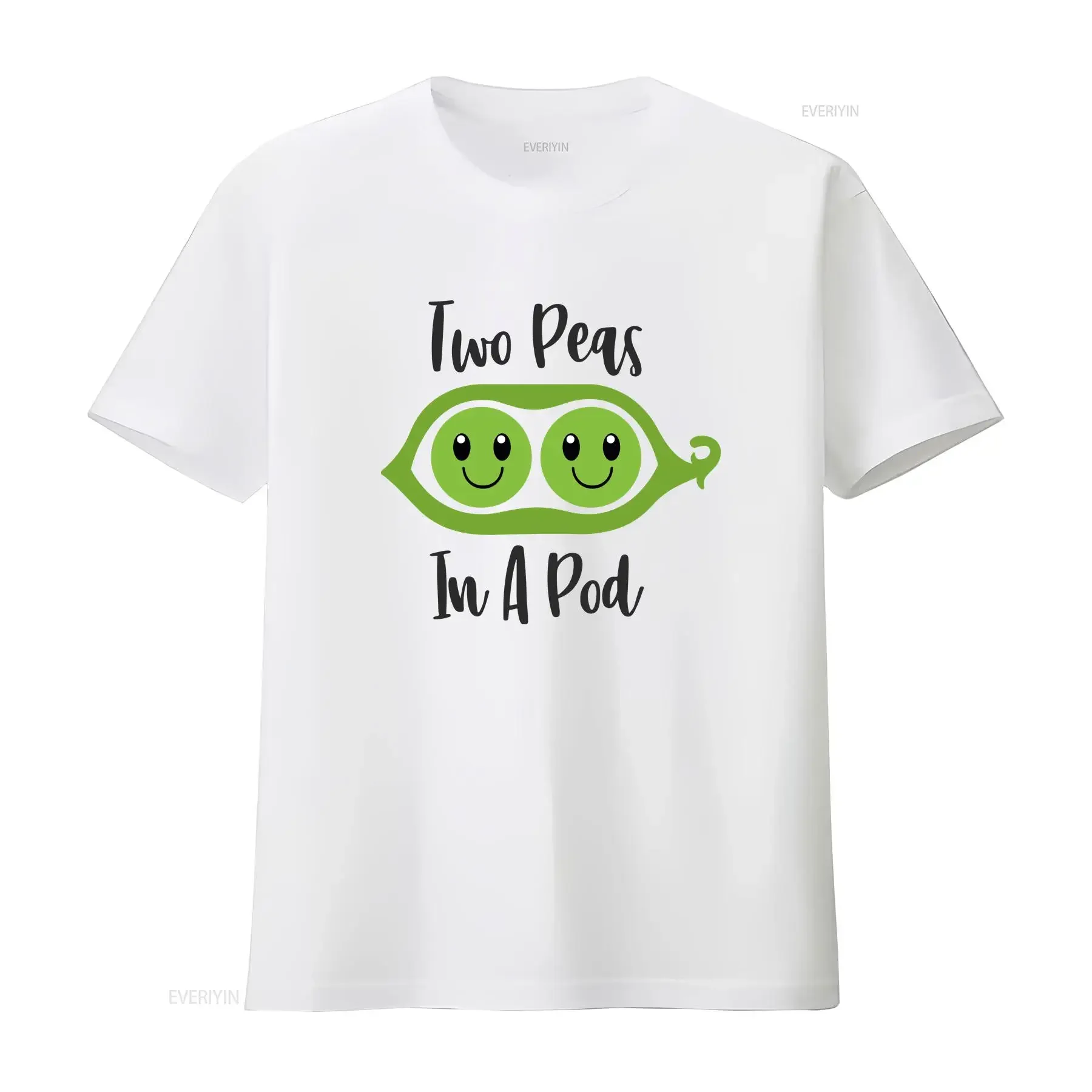 Two Peas In a Pod Valentines T Shirt Love Day Romantic vintage Washed Versatile Breathable Slightly Casual Stylish graphic