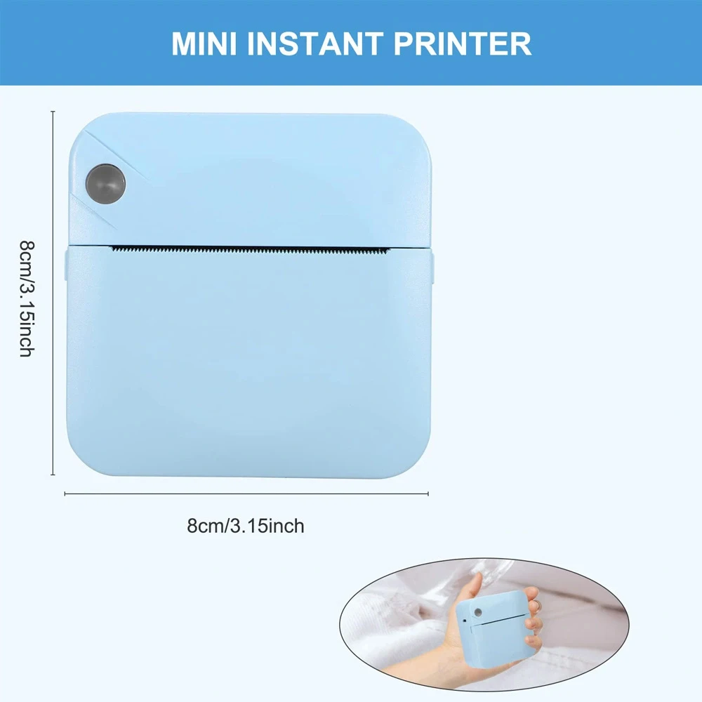 Imagem -02 - Mini Impressora Fotográfica de Bolso sem Tinta Impressora Térmica Portátil Eficiente e Rápida para Notas de Estudo Fotos Diy