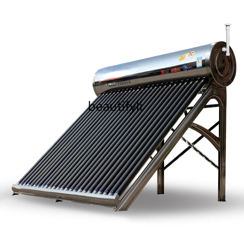 LBX Solar Water Heater Automatic New Integrated Household 304 Stainless Steel Water Tank Three-Dimensional Purple Gold