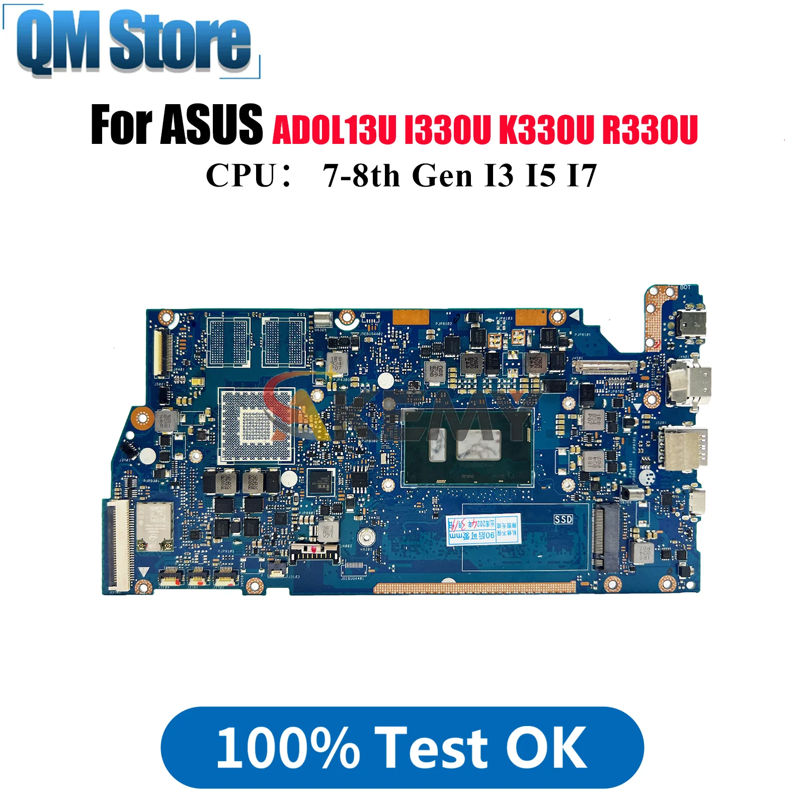 

X330UA Материнская плата для ноутбука ASUS I330U V330U ADOL13U X330UF X330UN X330U S330U X330UL K330U R330U Материнская плата с процессором I3 I5 I7
