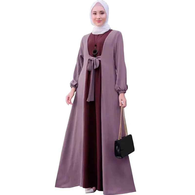 

Modest Abaya Women Muslim Maxi Dress Patchwork Kaftan Islamic Clothing Eid Ramadan Robe Caftan Female Djellaba Musulman Jalabiya