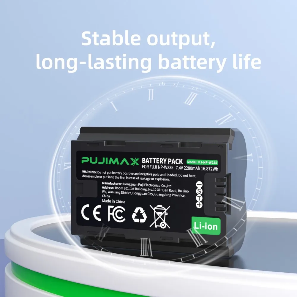 PUJIMAX NP-W235 NP W235 Battery for Fujifilm W23 XS20 XH2 X-T4 X-T5 XH2S X50S GFX100S 50SII Rechargeable Battery 7.2V 2850mAh
