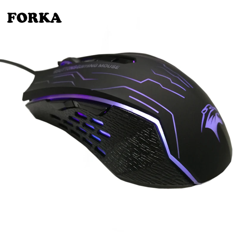 Silent Wired Gaming Mouse Gamer 6 Buttons 3200DPI USB LED Optical Computer Mouse Mice for PC Laptop Game LOL Dota 2
