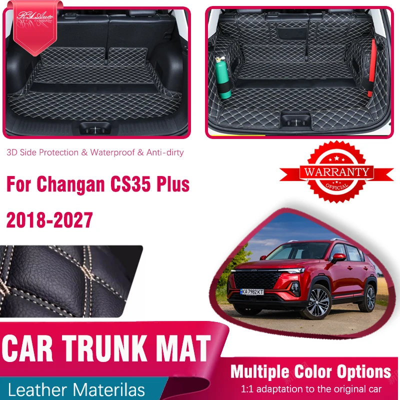 

Leather Car Trunk Mats For Changan CS35 Plus 2018~2027 Anti-dirty Storage Pad Cargo Cover Liner Tray Carpet Mud Auto Accessories