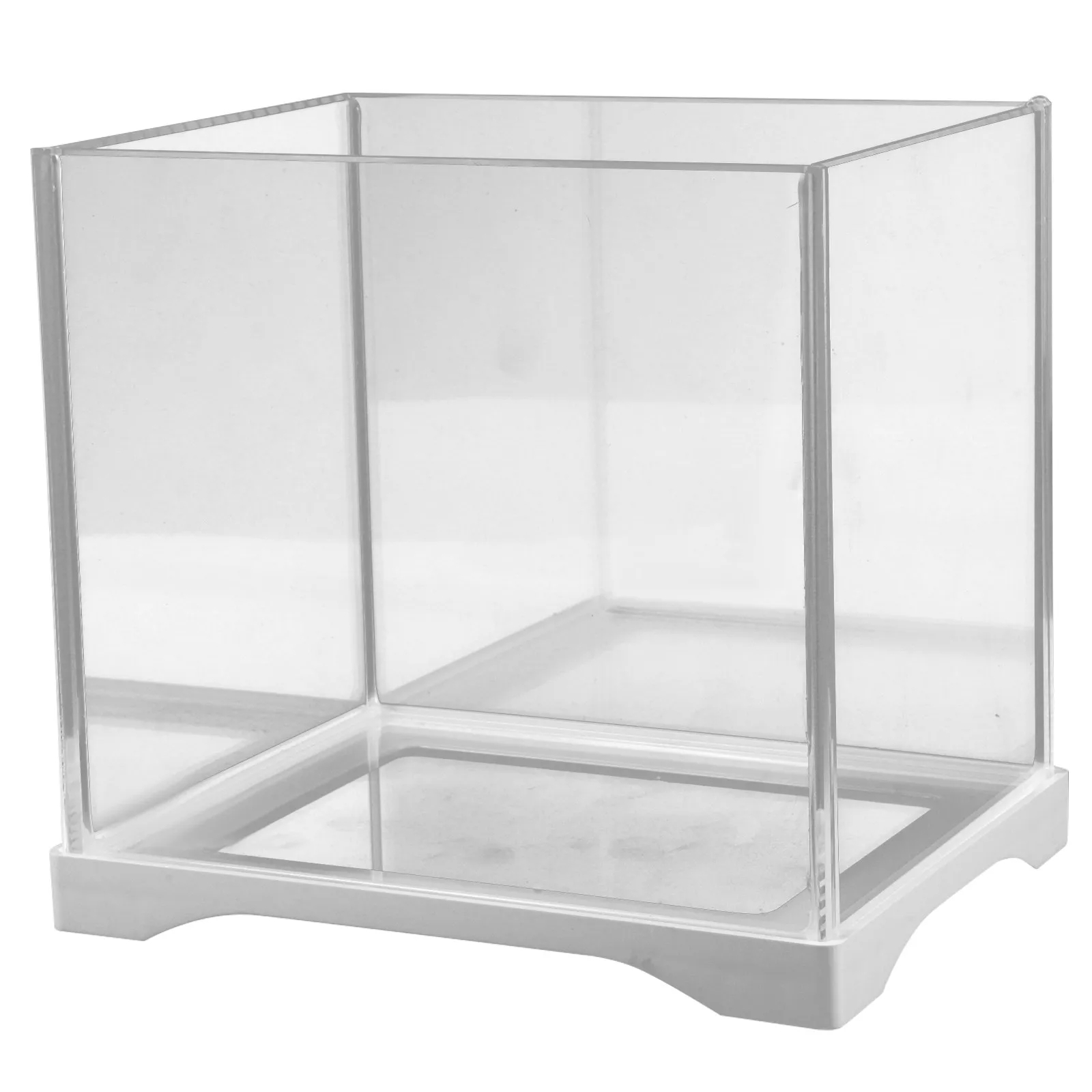 Mini Aquário Transparente em Forma de Cubo de Vidro para Peixes Betta, Guppies e Plantas Hidropônicas