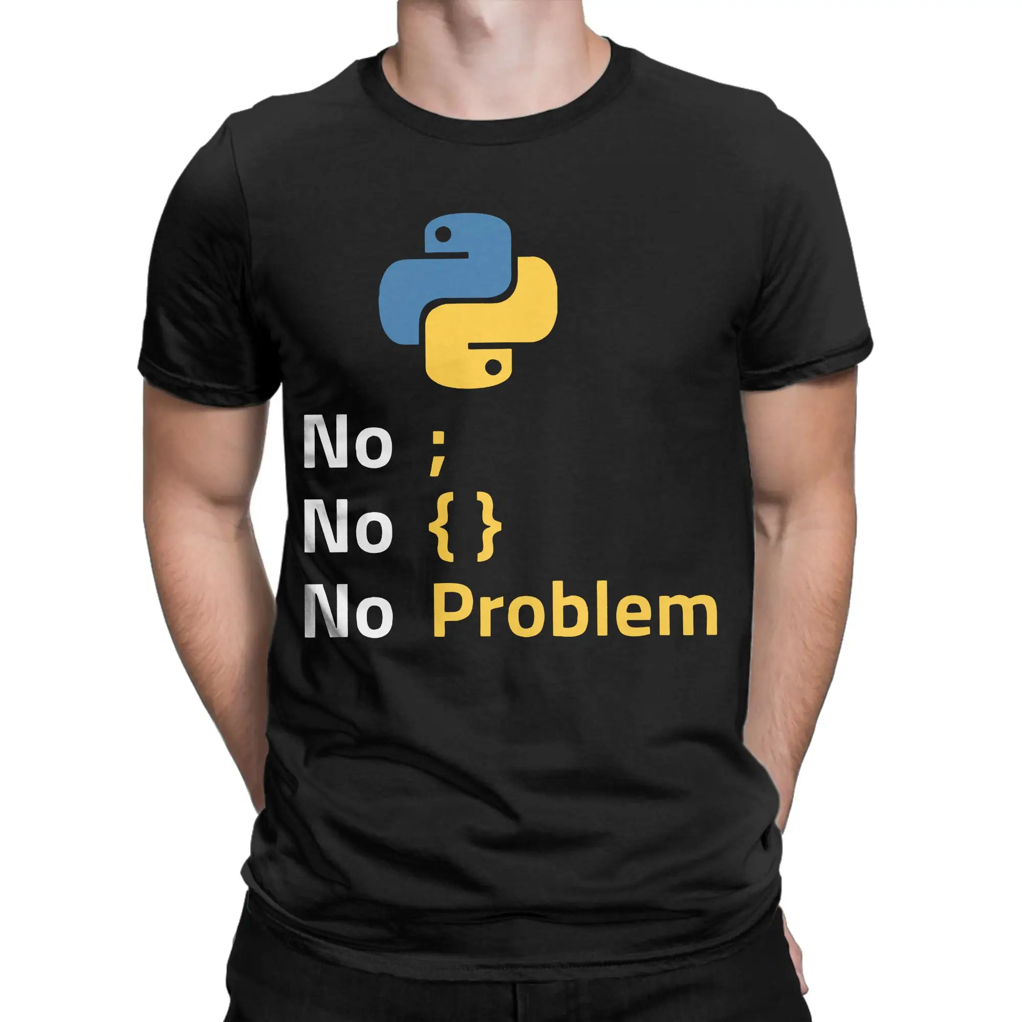 بيثون مبرمج تي شيرت رجالي 100% قطن تي شيرت رقبة مستديرة Html ثنائي رمز المطور تي شيرت ملابس قصيرة الأكمام الكبار