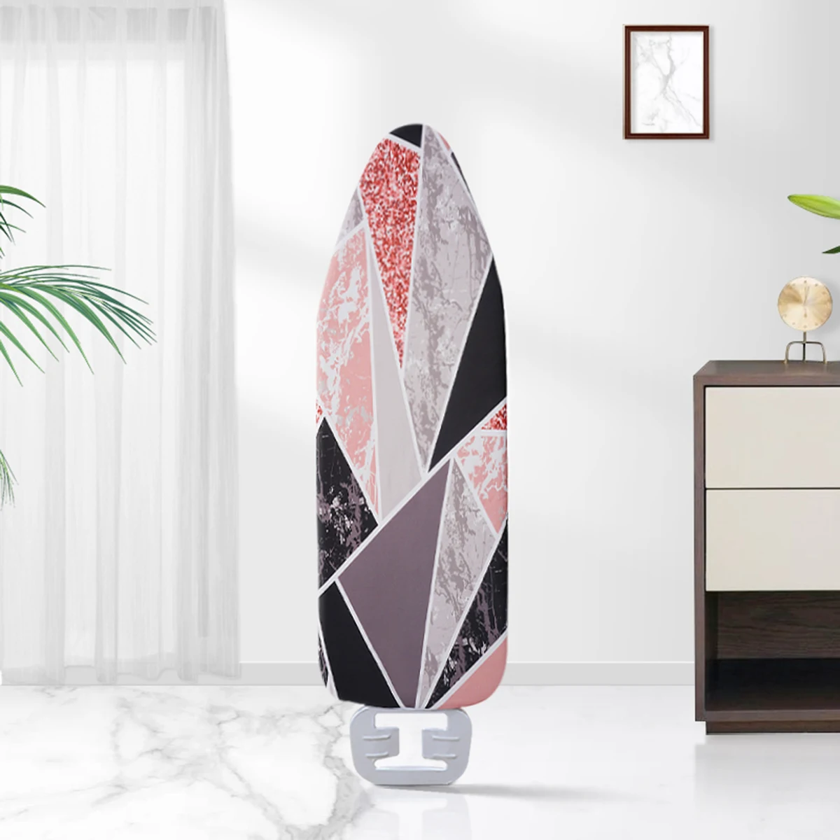 Marble printed ironing board cover is resistant to scorching, ultra thick cotton iron cover, with padded heat reflective heavy-d