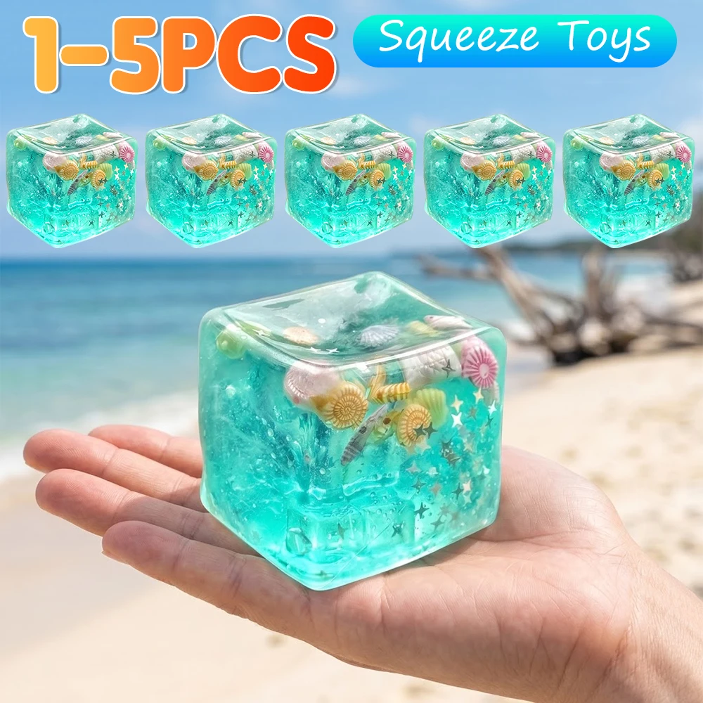 Fidget Cube Original - 1-5pcs Mainan Squishy Es Batu Tema