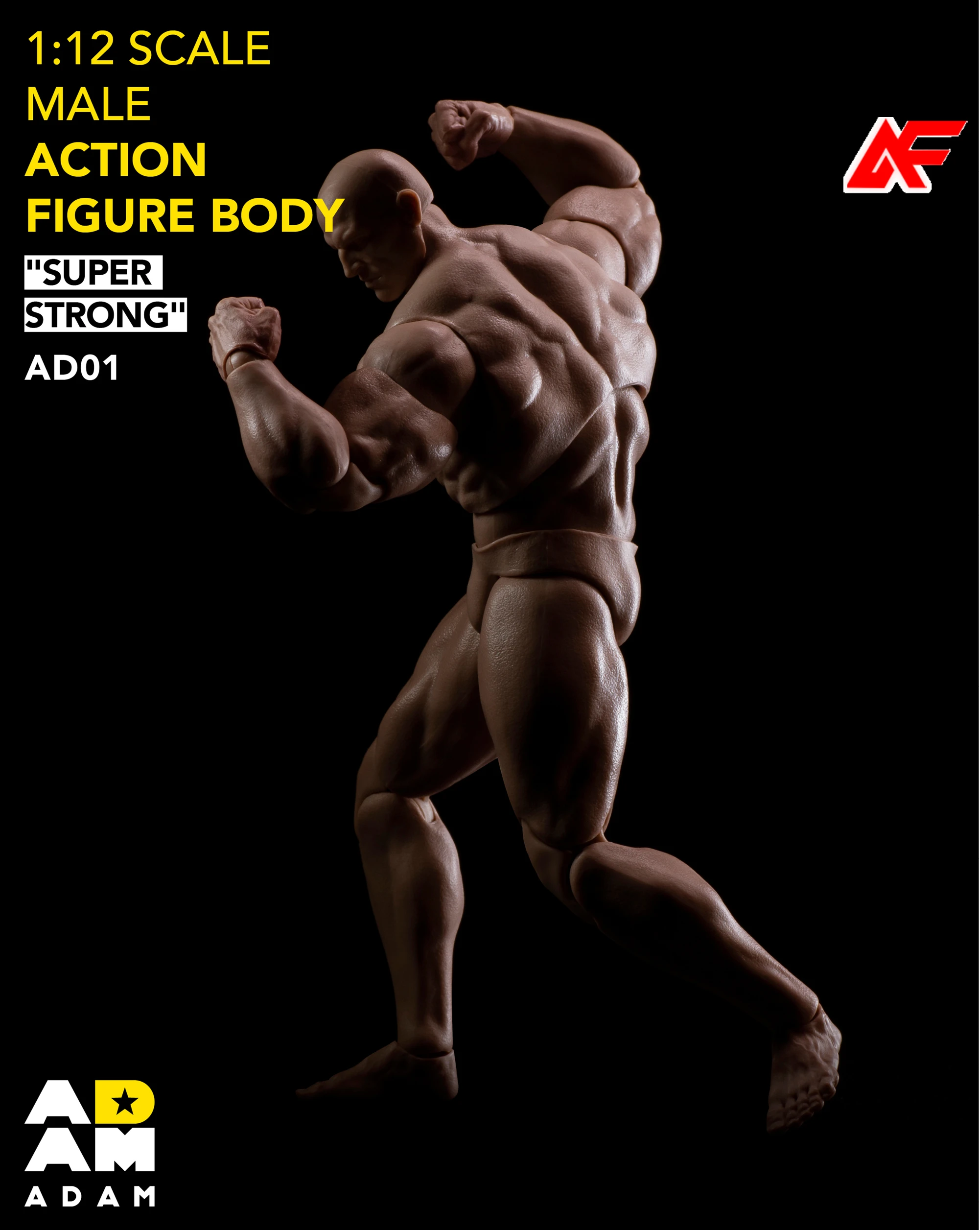 マフトイズ アダム AD01 1/12スケール 男性兵士 超可動筋肉質ボディ ヘッド付き 6インチ アクションフィギュア ドール ﻿