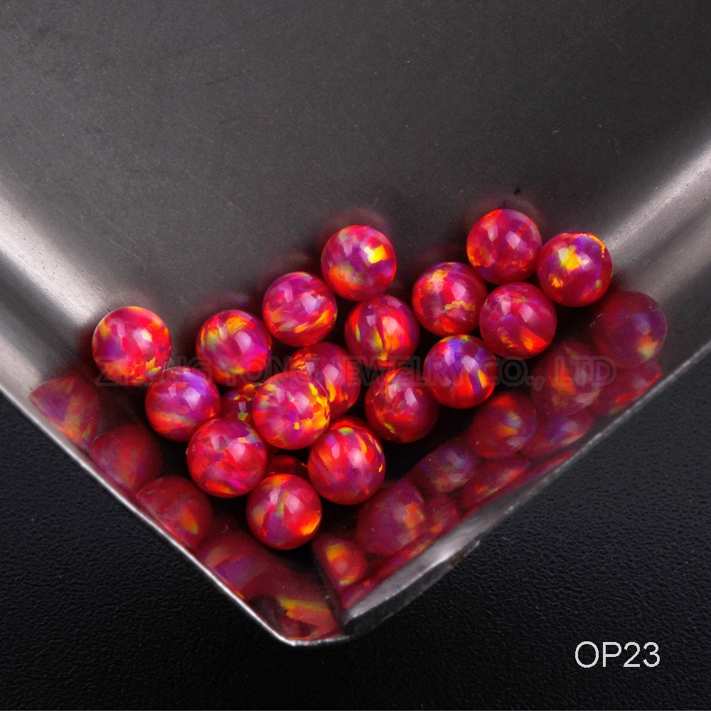 20/50pcs Magenta Color Beads for Jewelry Making 2mm--8mm Synthetic Opal Pink Purple Beads Drill Hole