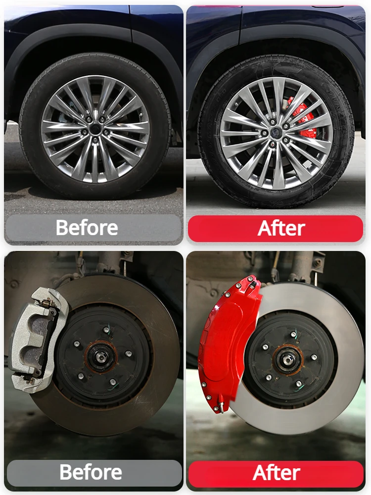 Car Brake Caliper Cover Aluminum Alloy Wheel Hub Caliper Protector Decoration Car Accessories for Toyota Highlander 2022 2023