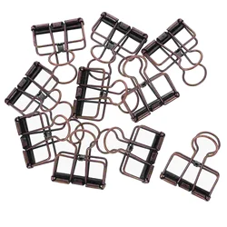 10 Pcs Metal Document Book Binder Clip Paper Clips Office Supplies Clamps Home Bill