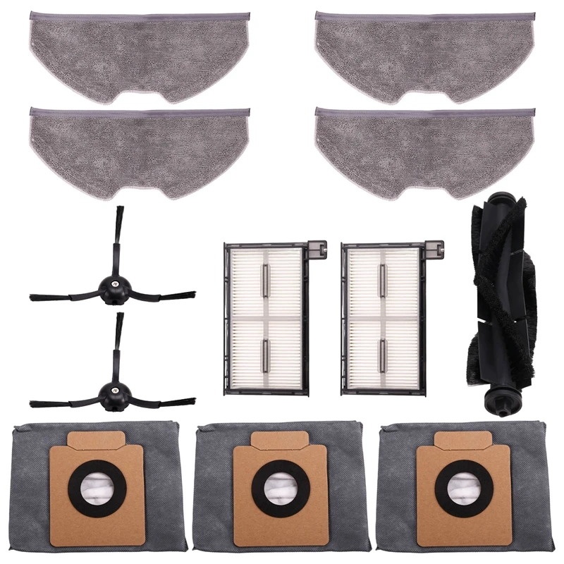 

A98G-For Eufy X8 Pro Robot Replacement Parts Main Roller Brush Hepa Filter Mop Pad Cloth Dust Bag Accessories