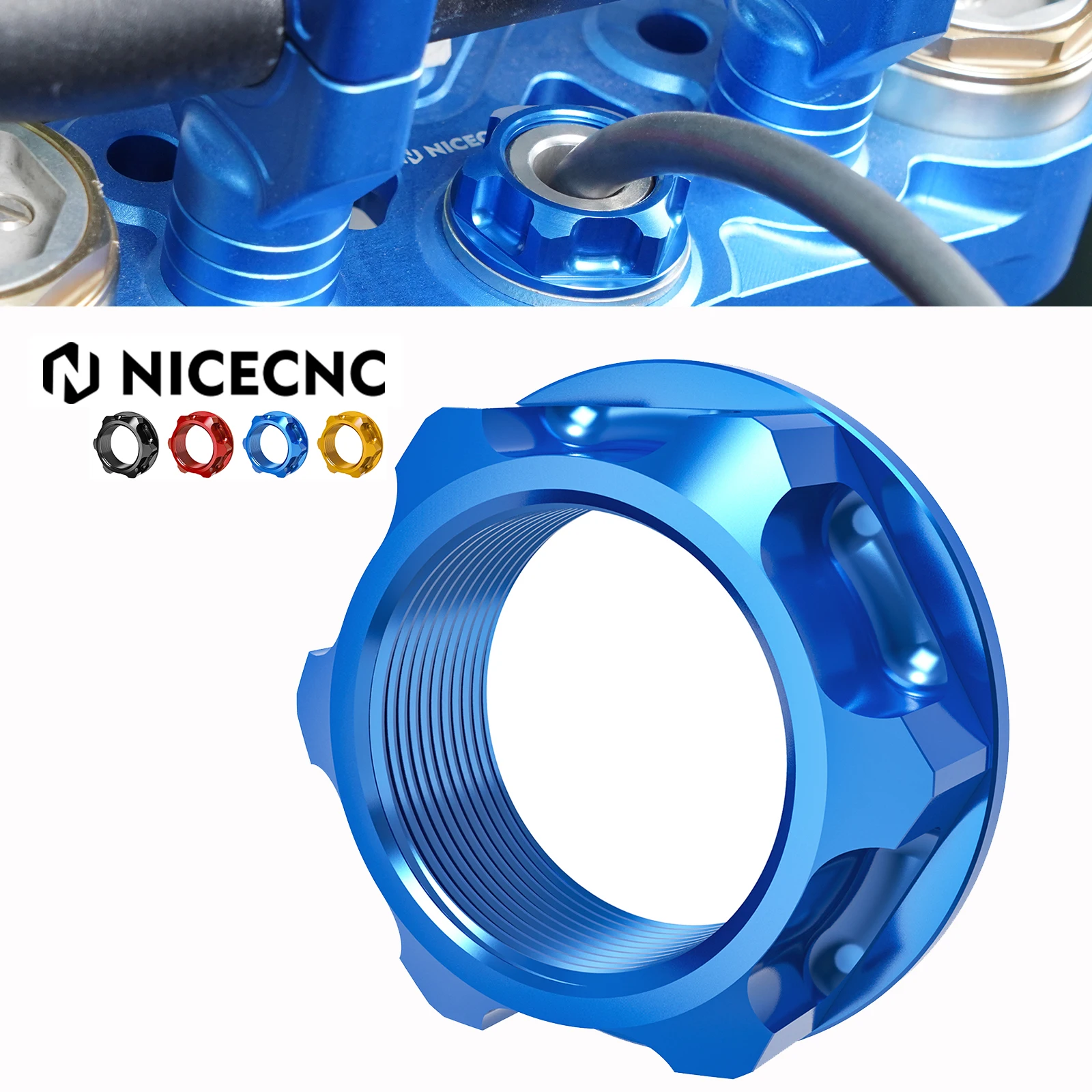 

For Yamaha YZ125 YZ250 YZ250F YZ450F YZ400F YZ426F YZ125X YZ250X YZ250FX YZ450FX WR250F WR450F YZ WR 250F 450F Steering Stem Nut