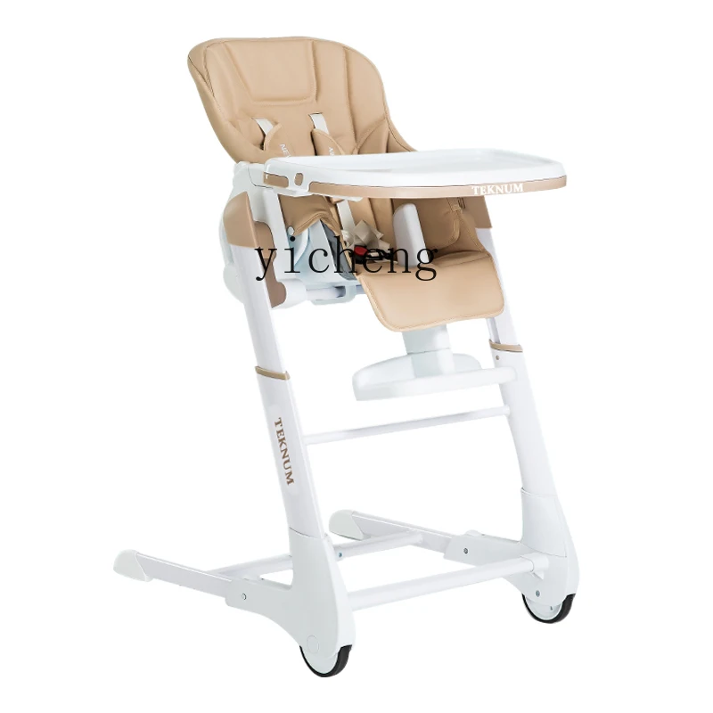 Tqh-Chaise de salle à manger pour enfants, pliable, portable, multifonctionnelle, pour bébé