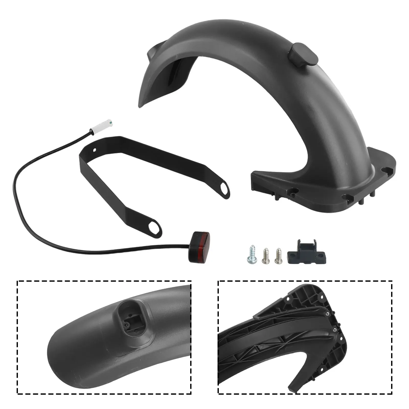 

Upgraded Electric Scooter Rear Mudguard Mudguard Brake Taillight Replacement Accessories Parts For Ninebot Max G30 Scooter Parts
