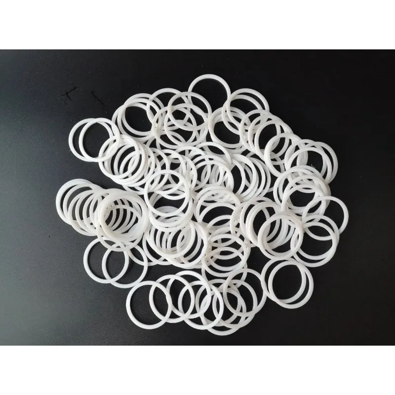 10/50Pcs VMQ O Ring Seal Gasket CS 1mm OD 5 ~ 50mm Silicone Rubber Insulated Waterproof Washer Round Shape White Nontoxic